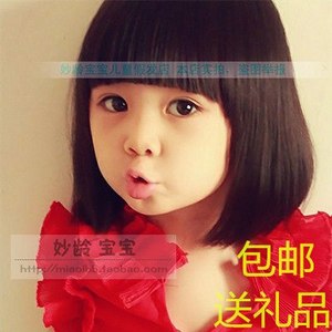 bobo头儿童假发女宝宝小女孩女童学生短发小孩公主婴儿头饰假发套