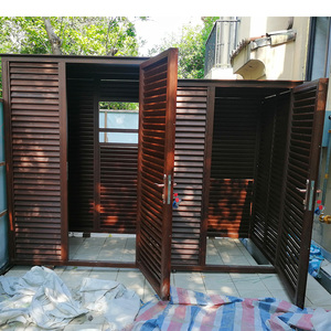 庭院装饰户外定制工具房设备房葡萄架防腐木木纹铝合金材质