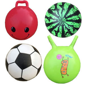 儿童玩具小羊角球幼儿园拍皮球手拍球手柄球足球卡通充气球西瓜球
