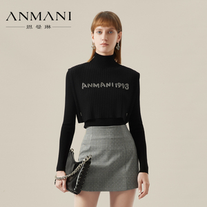 商场同款-ANMANI恩曼琳23冬季新品针织披肩毛衣两件套P36G152B