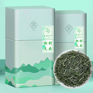 绿茶2021新茶叶春茶特级武功山茶叶松针毛尖茶江西茶散装125gx2罐