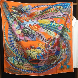 韩国东大门羽毛真丝围巾披肩100%桑蚕丝丝巾领巾70cm方巾villhug