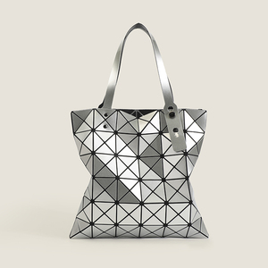 日本同款夏季包包女2024新款时尚单肩包菱形折叠几何包菱格手提包