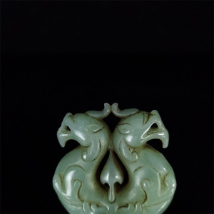 古玩古董收藏品老玉器清青玉双龙玉佩挂件十品包老包真老物件旧货