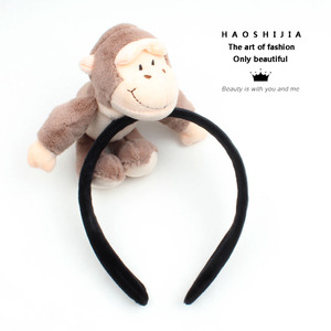好饰佳 大猩猩头饰卡通毛绒猩猩发箍可爱超萌猴子动物造型头箍