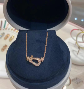 fred/弗雷德 force 10系列项链 满钻/半钻 小号/中号马蹄扣锁骨链