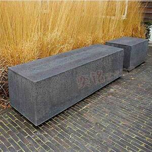 公园椅户外水泥长椅子花园广场庭院公共场所清水混凝土休息区长椅