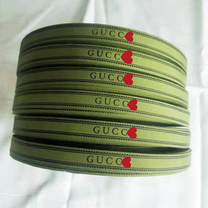 绿色适用gucci柜台丝带diy包装礼盒古驰鞋带打包花店装饰带