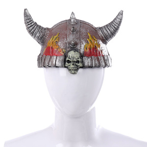 万圣节维京人勇士头盔狂欢节派对pu发泡柔软vikinghelmet牛角头饰