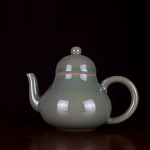复古龙泉窑青釉凌波壶小茶壶古玩古董陶瓷器复古中式手工茶具收藏
