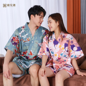 徐兄弟汗蒸服女男女情侣款桑拿服纯棉浴衣套装大码全棉温泉浴服