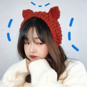 少女心耳罩秋冬韩国ins软妹可爱小耳朵针织毛线系带保暖个性耳套