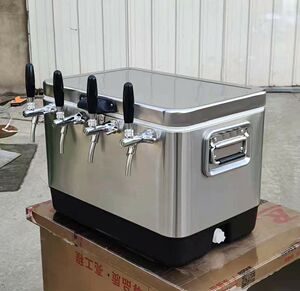 50l不锈钢四头扎啤机户外啤酒保温箱打酒啤酒机保冷jockey box