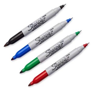 实验室记号笔 Sharpie三福双头马克笔 Marker笔 耐酒精不易掉色