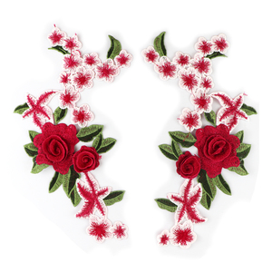 衣服搭配diy补丁贴花立体刺绣布贴一对手缝贴布旗袍汉服装饰百搭