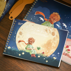 烫金经典小王子双面离型纸本a4a5创意可爱线圈本手帐素材图鉴本子