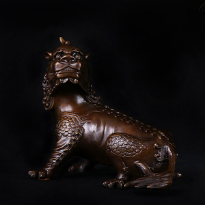 纯铜地藏王坐骑谛听摆件孝道神兽谛听摆件特大号办公室客厅摆设品