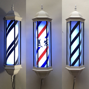 理发店转灯led超亮防水挂墙理发发廊灯玻璃防水户外挂壁美发灯箱