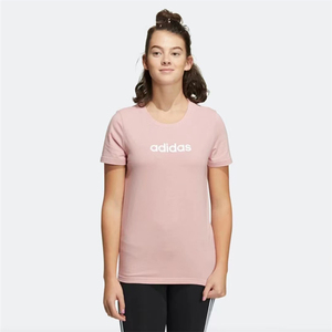Adidas阿迪达斯粉色短袖女款2023夏季新款运动T恤宽松半袖HE4532