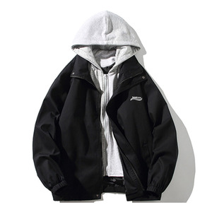 李砚主理 b3k 假两件拼接机能工装连帽夹克 情侣款 潮牌港风日系