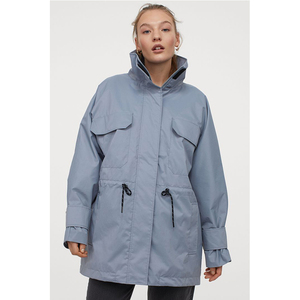 现货清仓 h&m专柜正品 hm女装百搭休闲宽松版派克大衣0951685