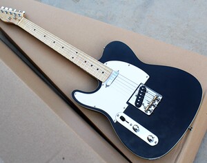 火鹰tele款左手款电吉他 铜担弦器带标琴桥 黑色琴身枫木指板