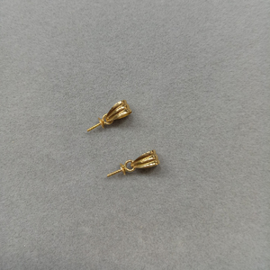 正品18k黄金吊坠扣头18k黄金吊坠扣配件加厚瓜子扣