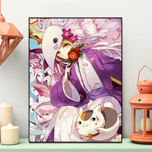 夏目友人帐十字绣2023新款线绣小件卡通动漫人物小幅自己手工刺绣