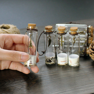 小瓶瓶创意木塞许愿瓶装饰包装心愿望瓶透明小玻璃瓶子纸条可悬挂