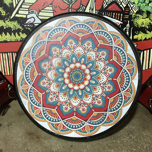 新疆风情牛皮彩绘手鼓民族乐器舞台演出道具餐厅装饰摆设品牛皮鼓