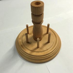 手工diy桌面线架 线轴架 法式串珠线榉木收纳架