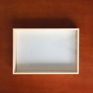 松木大号42x29x5.5cm昆虫标本盒玻璃面透明展示盒带针插板标本框