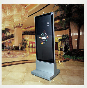 定做led单双面磁吸立式超薄灯箱 落地式带轮子锂电池可移动广告牌