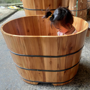 药浴木盆