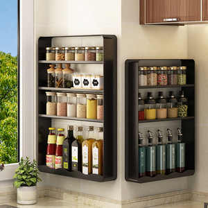 00净魔师旗舰店天猫不锈钢厨房置物架壁挂式橱柜挂架挂件套装调料架