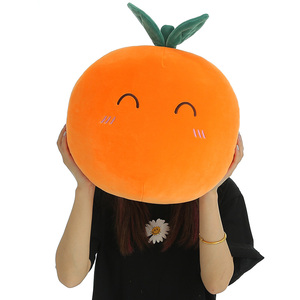 波波娃枕头可爱表情包水果抱枕毛绒玩具橙子靠垫可爱布娃娃公仔