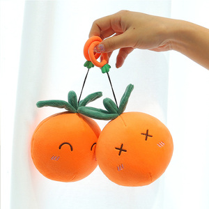 波波娃可爱创意毛绒玩具橙子橘子恐龙钥匙扣圈包包汽车挂饰件礼物