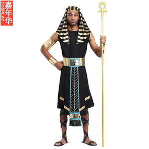 万圣节狂欢节舞台表演演出成人男士埃及黑暗权利法老角色扮演服装