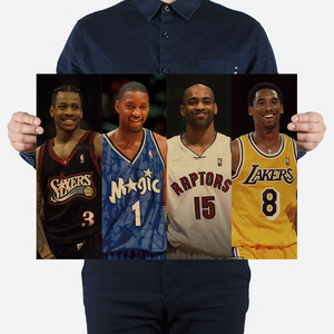 nba 四大分卫 科比艾弗森卡特麦迪 篮球明星 励志/牛皮纸海报
