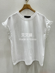 GALERIE DE SOSO韩国东大门代购2024夏季新品女装圆领纯色短袖T恤
