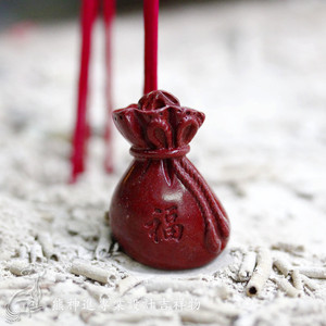 福袋财袋幸运一生富贵宝袋原矿朱砂吊坠紫金砂