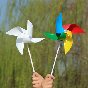 小清新外景摄影彩色风车婚纱旅拍儿童创意白色风车拍照手拿道具