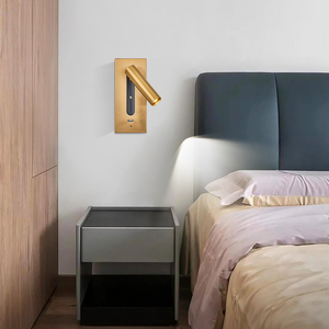 壁灯圆头嵌入式旋转酒店卧室充电北欧阅读简约床头现代创意开关