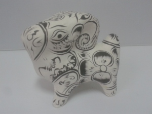 陕西民间手工艺品凤翔泥塑12生肖 黑白 羊非物质文化遗产美术用品