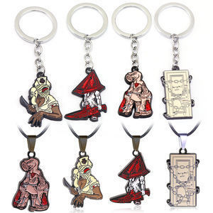 游戏周边 寂静岭钥匙扣三角铁头怪护士逼近者项链寂静岭合金挂件