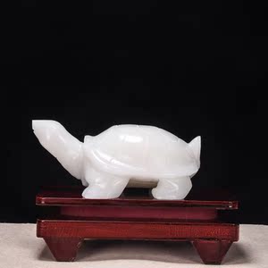 开光天然阿富汗白玉乌龟摆件长寿龟家居风水招财镇宅玉石龟工艺品