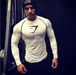 毛睿时代奥赛长袖毛睿长袖健身训练服长袖速干衣紧身衣男士透气