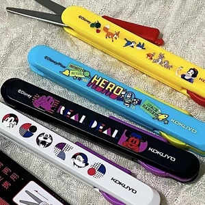 新品国誉迪士尼限定便携式剪刀学生手工笔形折叠刀快递开箱器小刀