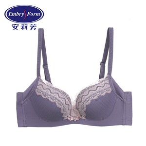 安莉芳厚杯文胸大胸女士下厚上薄款无钢圈聚拢内衣eb1378-429