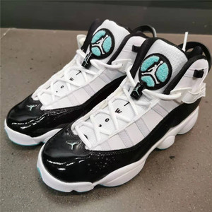 耐克 air jordan 6 rings gs六冠王aj6黑粉运动篮球鞋 323419-115